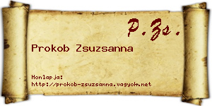 Prokob Zsuzsanna névjegykártya