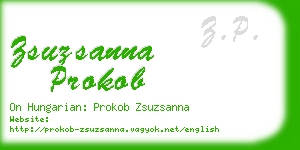 zsuzsanna prokob business card